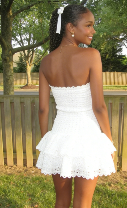 Süßes Etuikleid mit herzförmigem Ausschnitt, weiße Spitze, kurzes formelles Homecoming-Kleid für die 8. Klasse, Sommer, Mittelschule, Hoco-Kleid, Homecoming-Outfits DH520