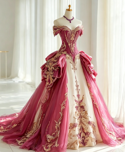 Simple A-Line Long Prom Dresses Applique Tulle Purple Quinceanera Dresses  Sleeveless Sweet 16 Dress DP04625
