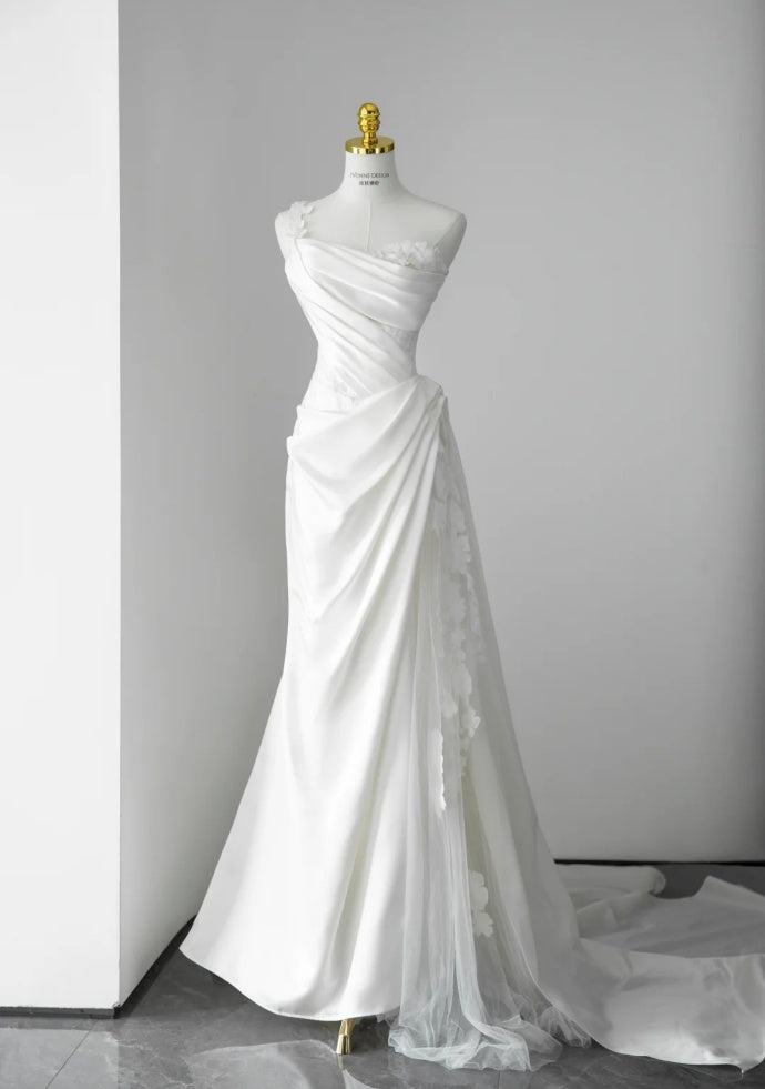 Robe de bal courte à bretelles spaghetti, gris argenté, robe de soirée courte, robe de bal Hoco DH2684