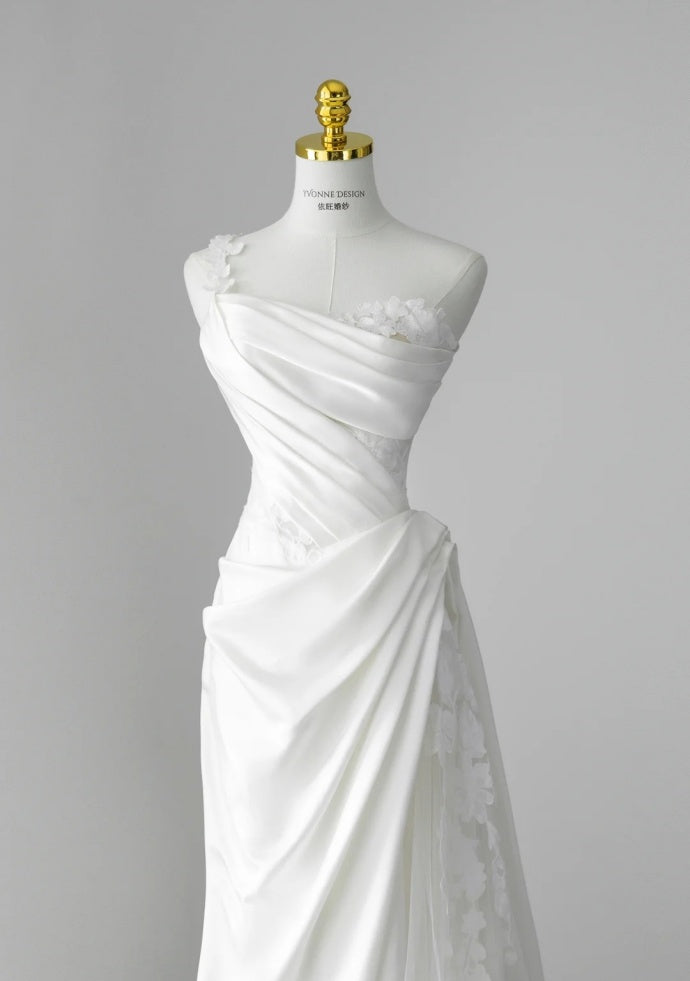 Robe de bal courte à bretelles spaghetti, gris argenté, robe de soirée courte, robe de bal Hoco DH2684