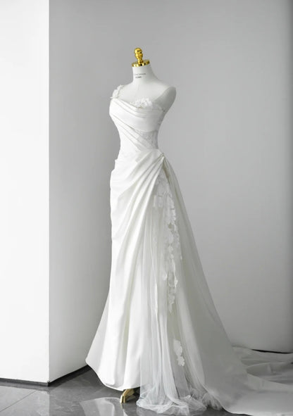 Robe de bal courte à bretelles spaghetti, gris argenté, robe de soirée courte, robe de bal Hoco DH2684