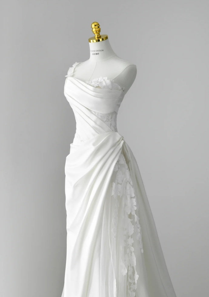Robe de bal courte à bretelles spaghetti, gris argenté, robe de soirée courte, robe de bal Hoco DH2684