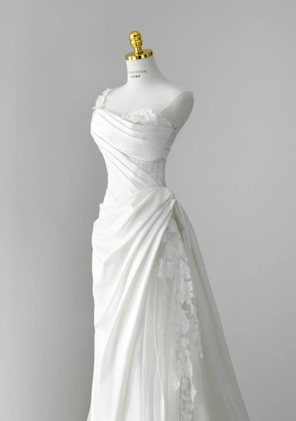 Robe de bal courte à bretelles spaghetti, gris argenté, robe de soirée courte, robe de bal Hoco DH2684