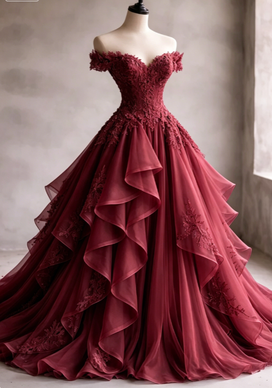Wunderschönes, langes A-Linien-Abendkleid, schulterfrei, mit Tüll-Applikationen, Partykleid, blassblaues Ballkleid DP05336