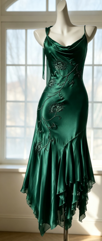 Langes Abendkleid aus Satin mit Spaghettiträgern und Etuikleid, Lila, Ballkleid DP05599