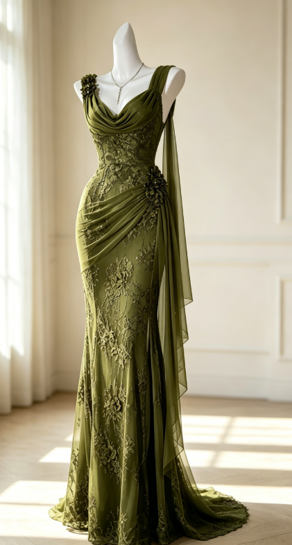 Glam Lila Ballkleid Träger Scheide Chiffon Perlen Lang Abendkleid DP05737