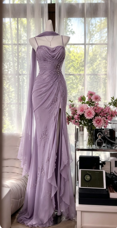 Elegantes dunkelgrünes Abschlussballkleid mit Spaghettiträgern, Scheide, Perlenstickerei, Chiffon, langes Abendkleid DP05870