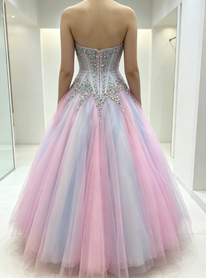 Gorgeous Colorful Prom Dress Sweetheart A-Line  Tulle Long Evening Dress DP06406
