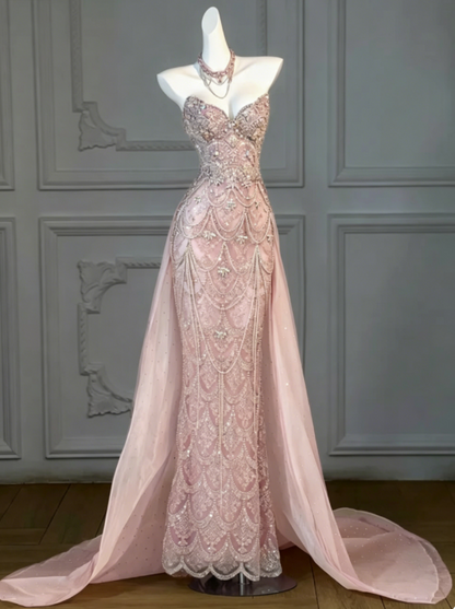 Wunderschöne Meerjungfrau Schatz Lila Schlitz Pailletten Langes Ballkleid Partykleid Abschlusskleider Mit Cape DP1984