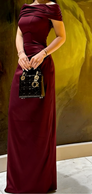 Robe de bal élégante en satin bleu marine, épaules dénudées, tenue d'invitée de mariage d'été, DP2125