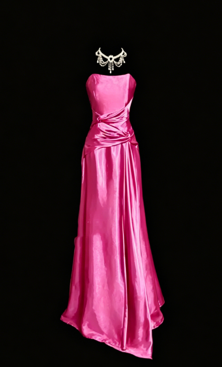 Edles Meerjungfrau-Maxikleid in Königsblau aus Satin, Abendkleid, langes Ballkleid, DP238