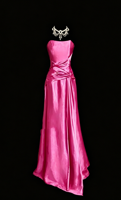 Edles Meerjungfrau-Maxikleid in Königsblau aus Satin, Abendkleid, langes Ballkleid, DP238