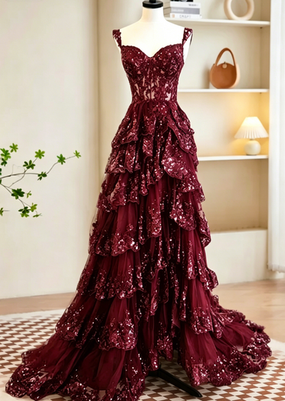 Robe de bal longue noire sexy en tulle et sequins, coupe trapèze, robe de soirée longue noire à sequins DP275