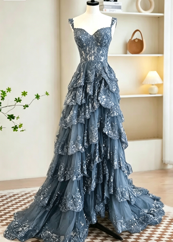 Robe de bal longue noire sexy en tulle et sequins, coupe trapèze, robe de soirée longue noire à sequins DP275
