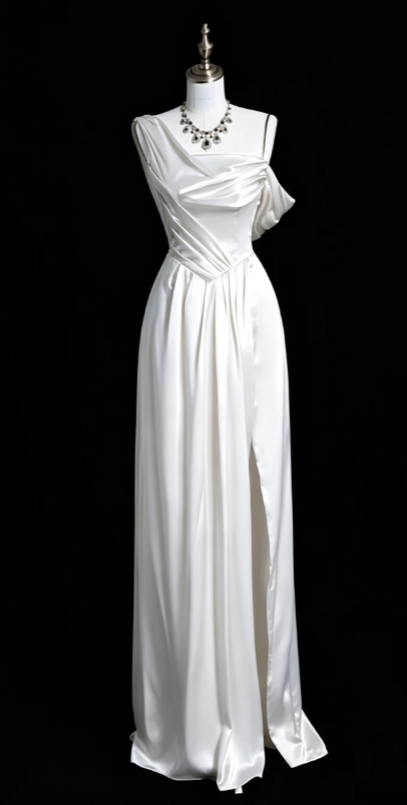 Robe de bal courte à bretelles spaghetti, gris argenté, robe de soirée courte, robe de bal Hoco DH2684