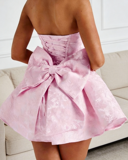 Süßes A-Linien-Geburtstagskleid in Rosa, kurz, Sommer, Hoco-Kleid, Geburtstagsoutfit, Mini-Partykleider zum 19. Geburtstag, DP988