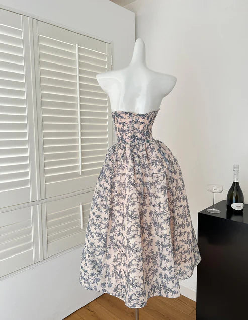 Robe de bal sexy à fleurs et décolleté en cœur, tenue d'été pour femme, tenue de soirée, DP2102
