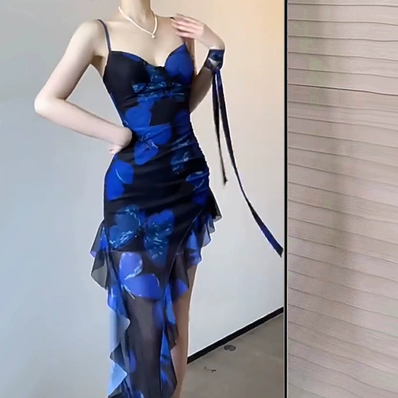 Blaues Damenkleid S986