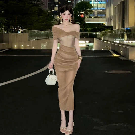 Fashion Gold Dress S907