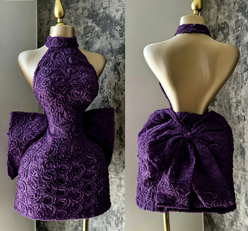 Jolie robe fourreau à col haut et motif floral rose pour 16e anniversaire, tenue d'été Hoco, mini, tenue de cocktail pour 21e anniversaire, pour femme, W0568